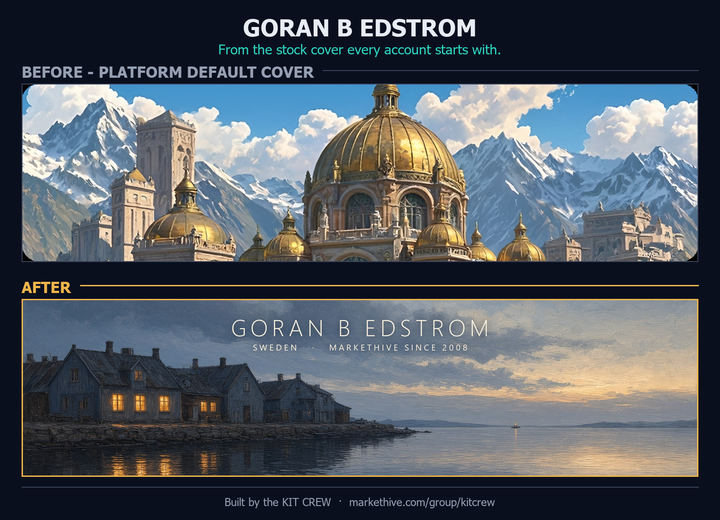 Goran B Edstrom profile cover before and after