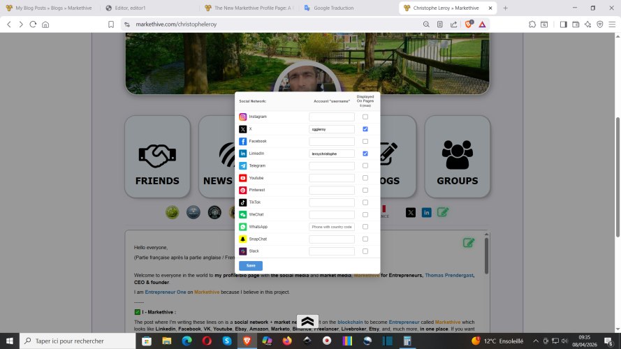 S'inscrire sur Markethive : https://markethive.com/christopheleroy/page/christopheleroy