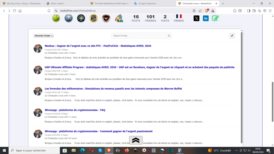 S'inscrire sur Markethive : https://markethive.com/christopheleroy/page/christopheleroy