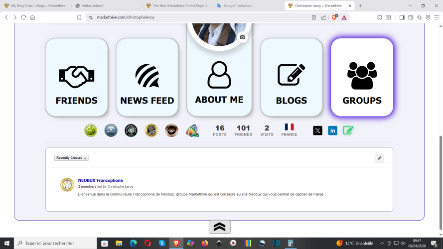 S'inscrire sur Markethive : https://markethive.com/christopheleroy/page/christopheleroy