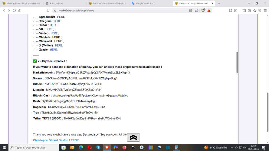 S'inscrire sur Markethive : https://markethive.com/christopheleroy/page/christopheleroy