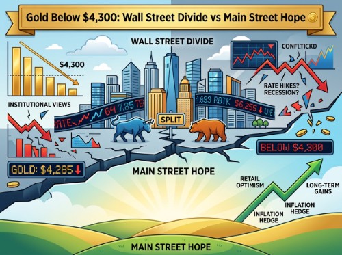 Gold Below $4,300: Wall Street Divide vs Main Street Hope