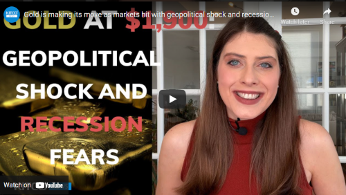 Gold is making its move as markets hit with geopolitical shock and recession fears