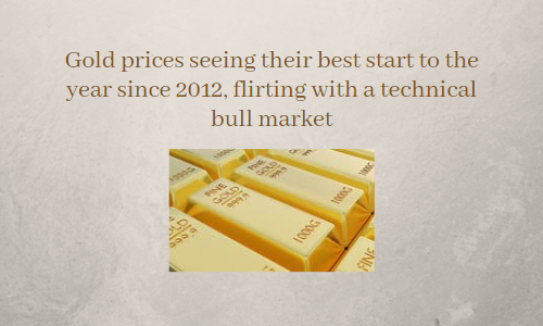 Gold prices seeing their best start to the year since 2012