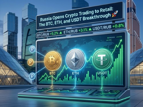 Russia Opens Crypto Trading to Retail: The BTC, ETH, and USDT Breakthrough