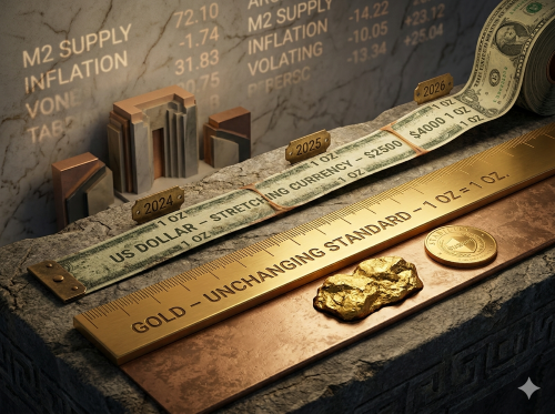 The Rubber Band Effect: Why a Rising Gold Price is Actually a Falling Currency