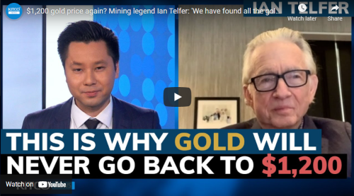 Will gold price go back to $1,200? Mining legend Ian Telfer says peak gold already reached