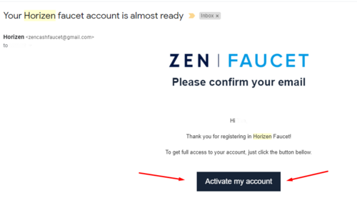 Horizen faucet - get paid free zen coins daily worth $10.40 every 20 hours
