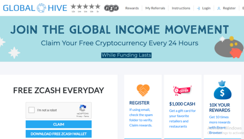 Earn Free Zcash (ZEC) worth $75.25 every day.  INSTANT Payment to your wallet.