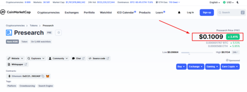 presearch token prize